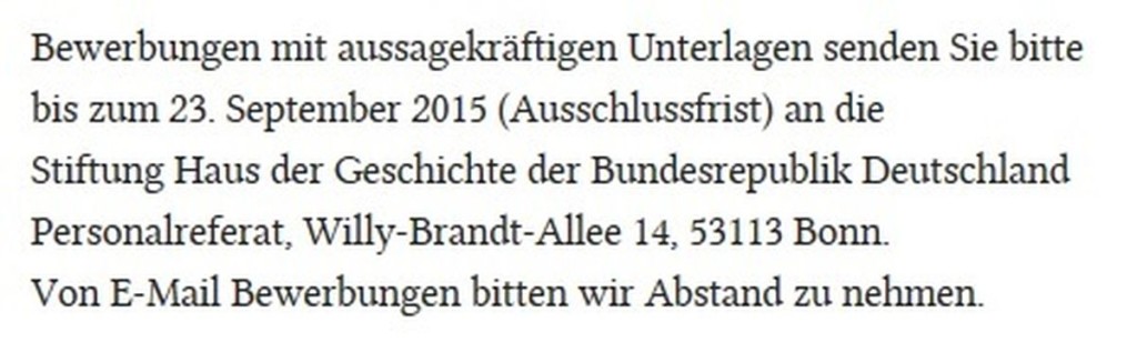 Screenshot vom 02.09.2015 - http://www.hsozkult.de/job/id/stellen-11995