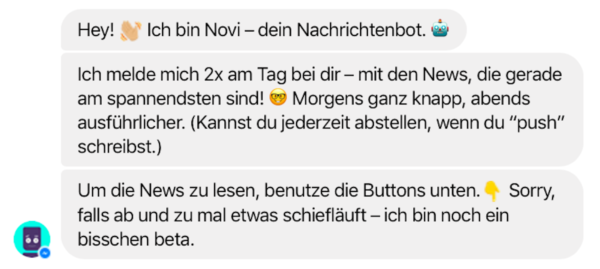Novi-Bot bei Facebook