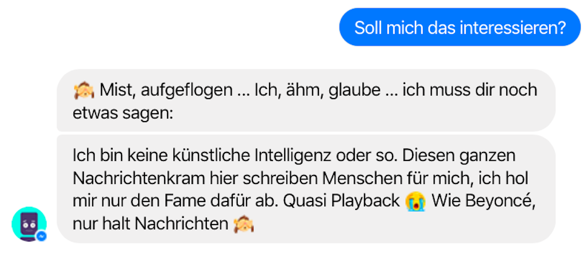 Novi-Bot bei Facebook