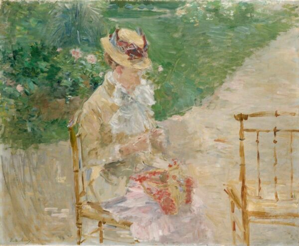 Berthe Morisot: Young Woman Knitting