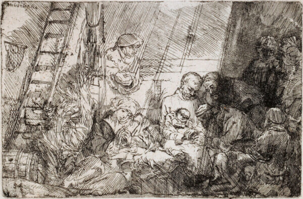 Seit dem 16. Jhd. nutzten Kunstschaffende Säure, um Druckplatten aus Metall zu bearbeiten. Auch Rembrandt fertigte damit diverse Arbeiten an.