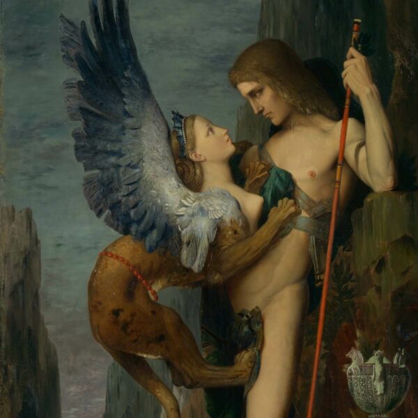 Gustave Moreau: Oedipus and the Sphinx (1864)